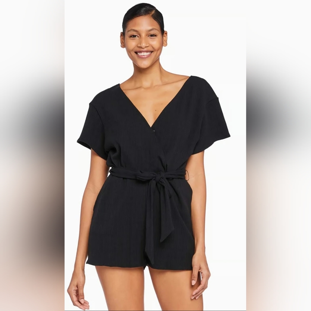 Vitamin A Black V-Neck Romper